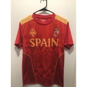 Fast Action Spain Soccer Jersey Mens Medium Red Futbol Espana NWOT